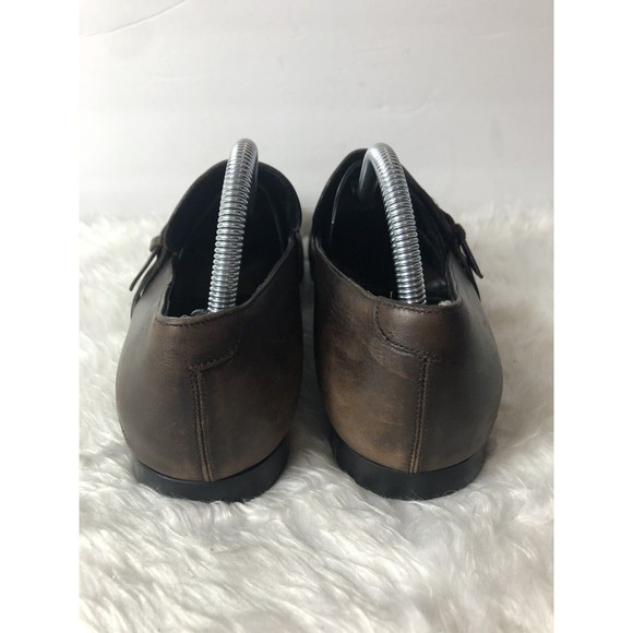 Gucci Mens Brown Leather Buckle Slip-On Loafers Size 8.5 D 170337 Made in Italy main image 5